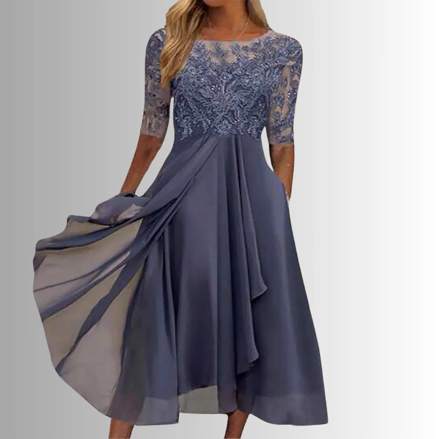 Women’s Elegant Lace Midi Dress Prescott Mode