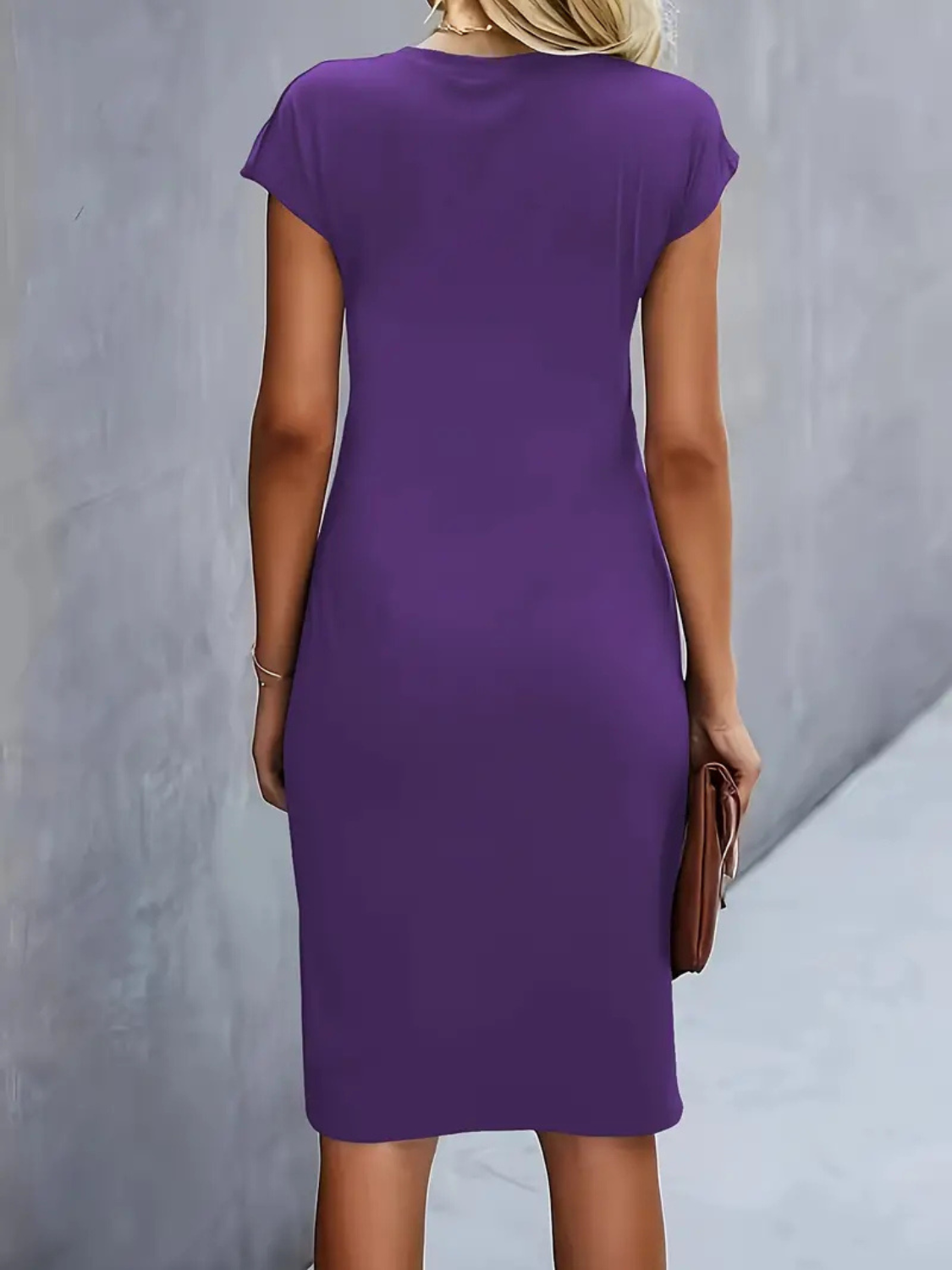 Women’s Elegant Ruched Waist Midi Dress Prescott Mode