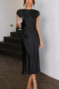 Women’s Elegant Satin Midi Dress Prescott Mode