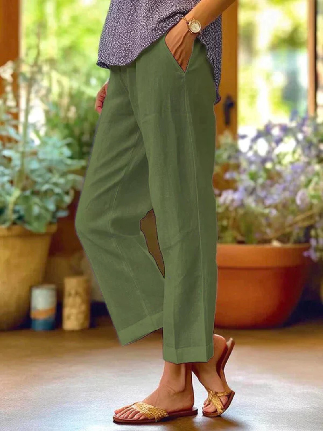 Women's Linen Summer Pants Prescott Mode
