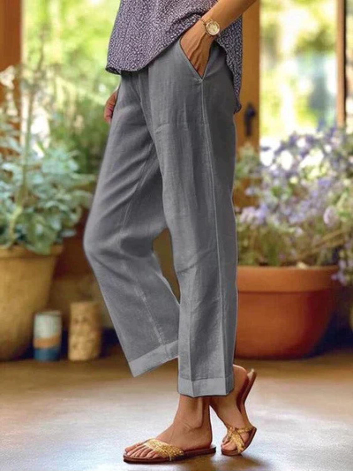 Women's Linen Summer Pants Prescott Mode