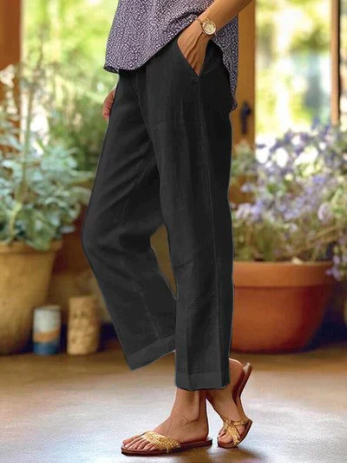 Women's Linen Summer Pants Prescott Mode