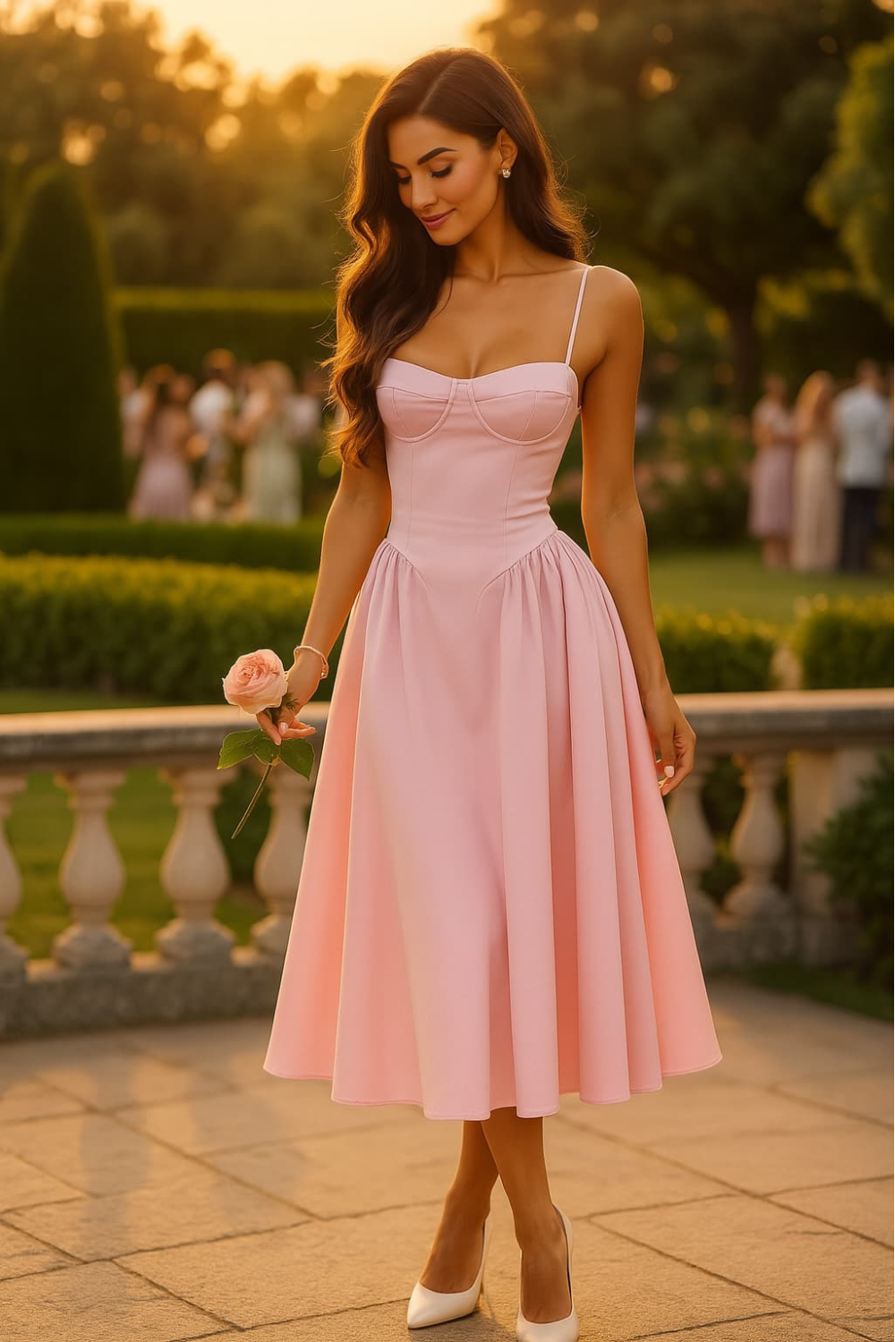 Women's Pink Wedding Guest Dress Prescott Mode