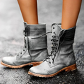 Amalia | Women's Retro Leather Lace-Up Ankle Boots Prescott Mode