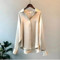 Women’s Satin Button-Up Blouse Prescott Mode