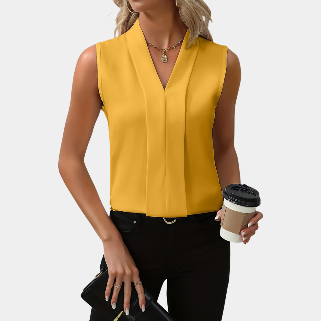 Women’s Sleeveless V-Neck Blouse Prescott Mode