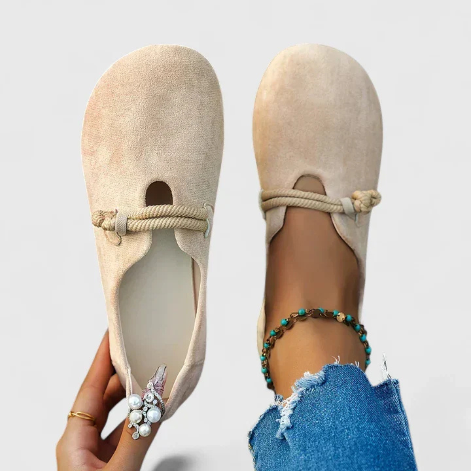 Women’s Soft Suede-Style Slip-On Loafers Prescott Mode