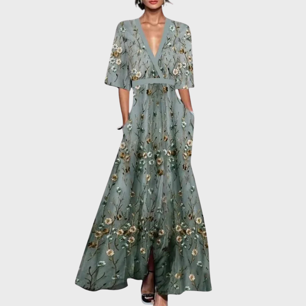 Women’s Summer Floral Wrap Maxi Dress Prescott Mode