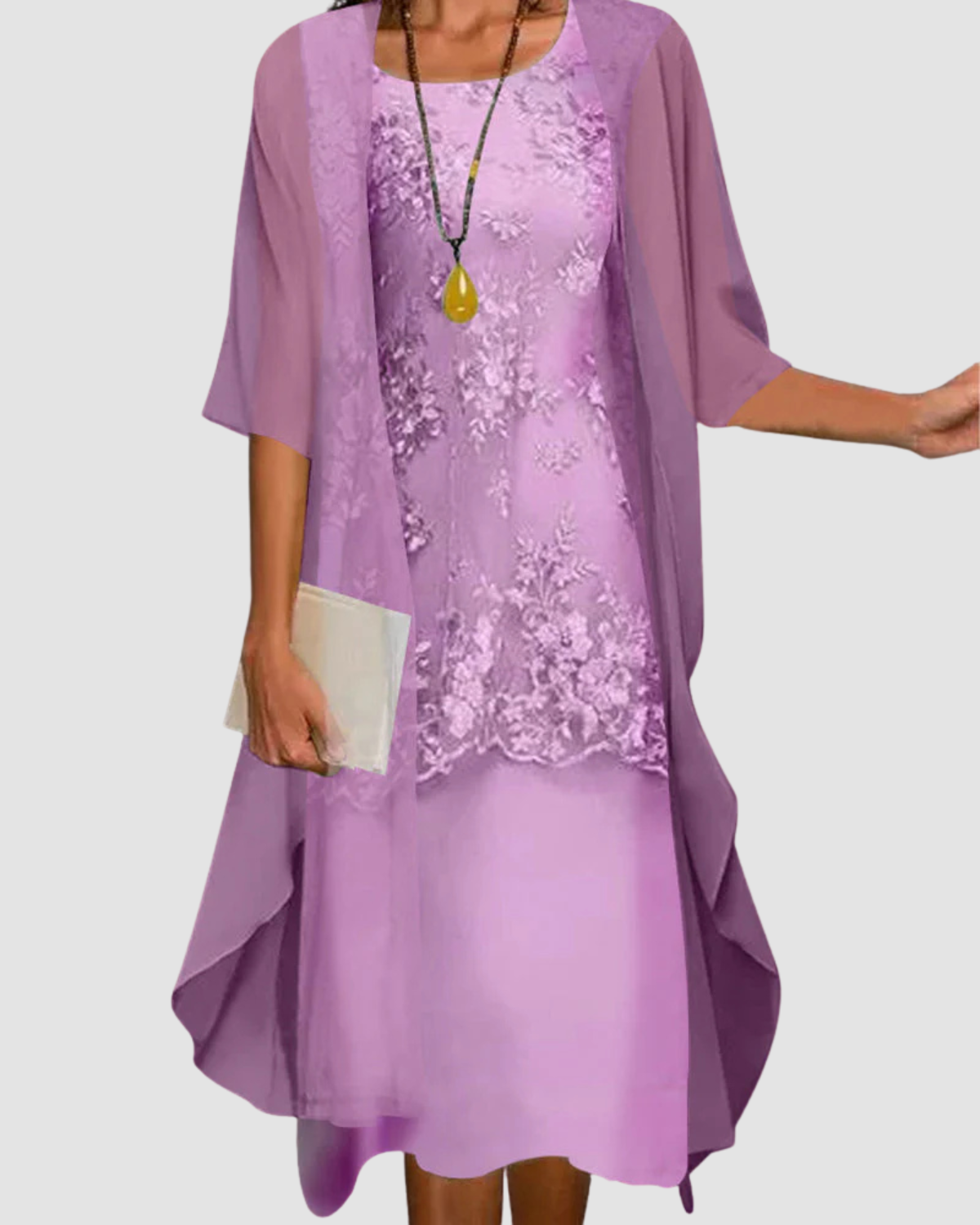 Women's Two-Piece Chiffon Dress Prescott Mode