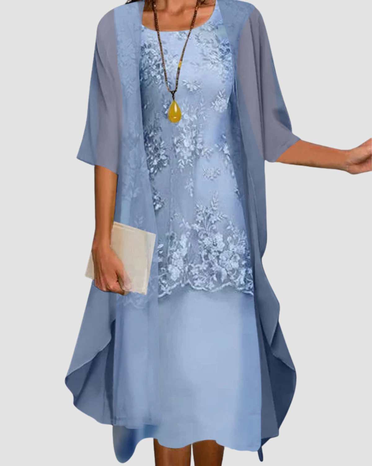 Women's Two-Piece Chiffon Dress Prescott Mode