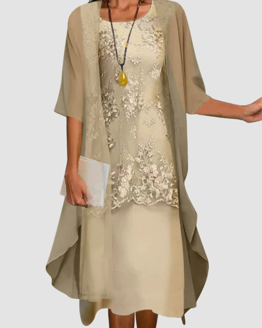 Women's Two-Piece Chiffon Dress Prescott Mode