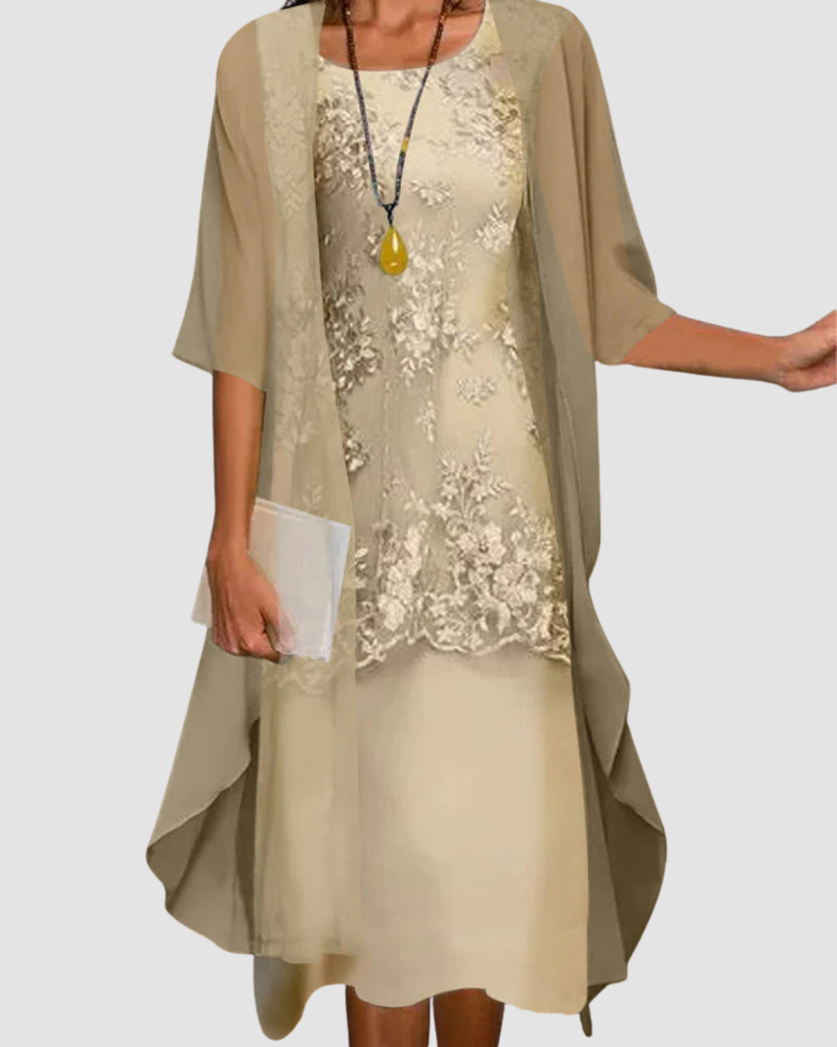 Women's Two-Piece Chiffon Dress Prescott Mode