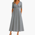 Women’s V-Neck Midi Dress Prescott Mode