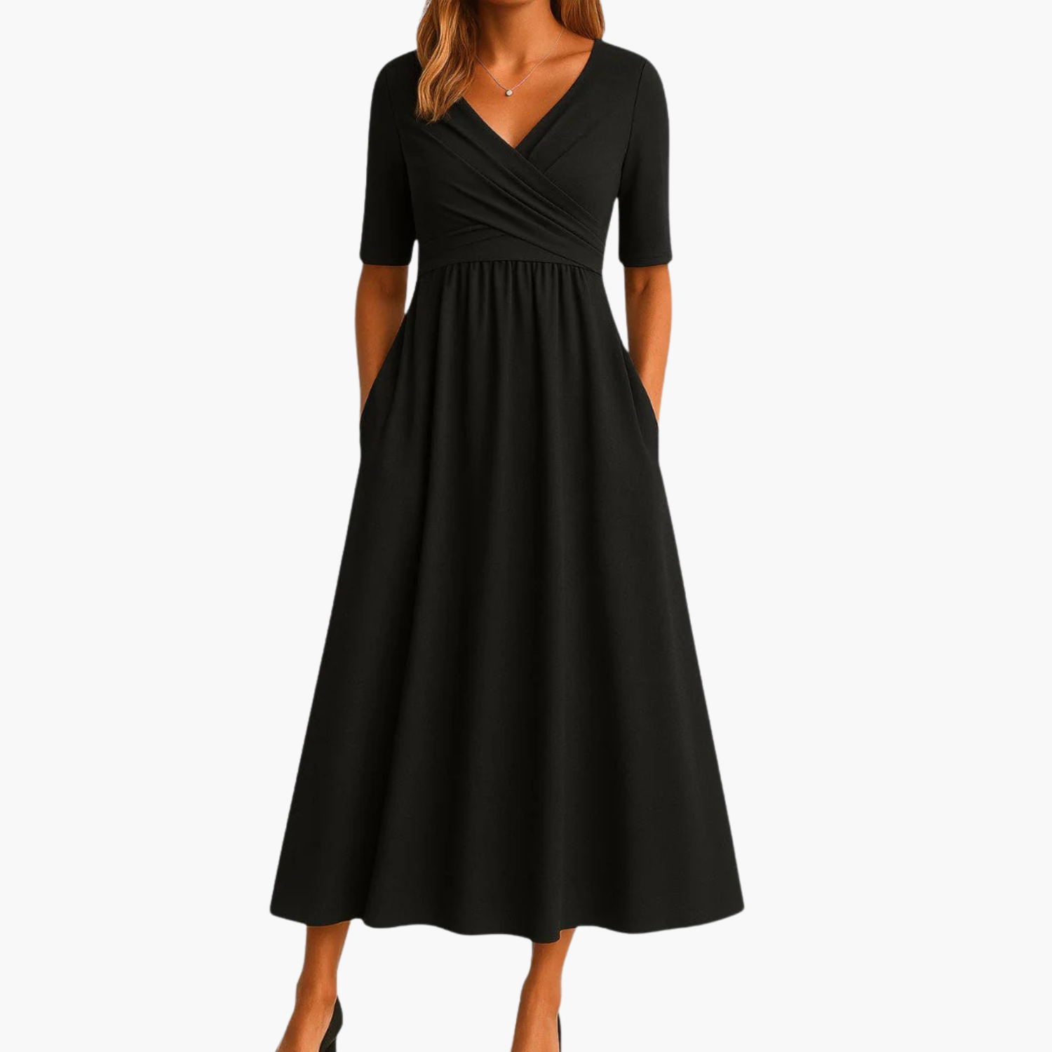 Women’s V-Neck Midi Dress Prescott Mode