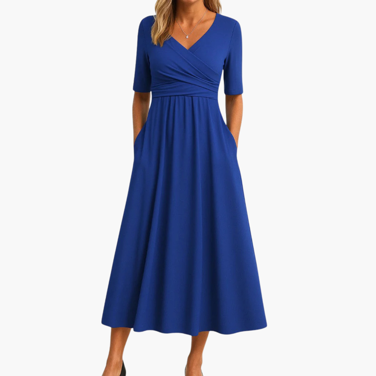 Women’s V-Neck Midi Dress Prescott Mode