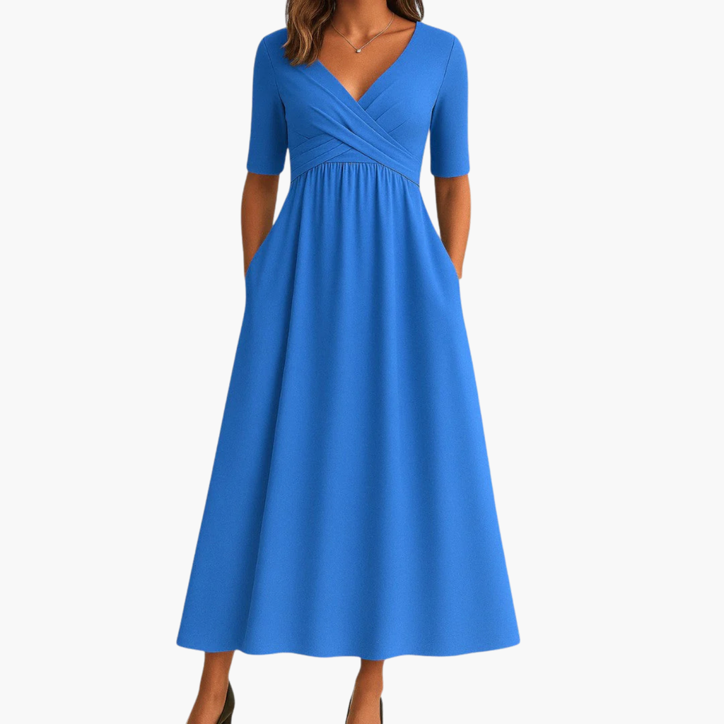 Women’s V-Neck Midi Dress Prescott Mode