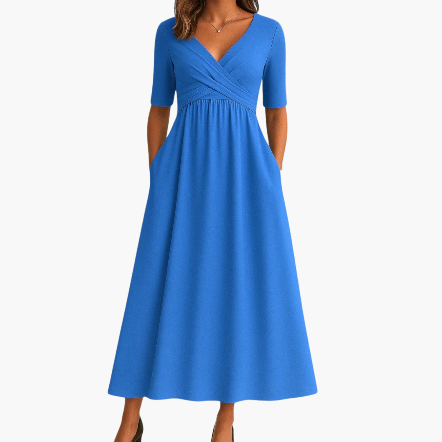 Women’s V-Neck Midi Dress Prescott Mode