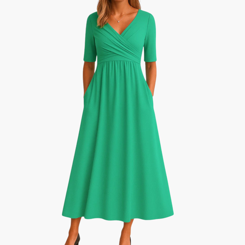 Women’s V-Neck Midi Dress Prescott Mode