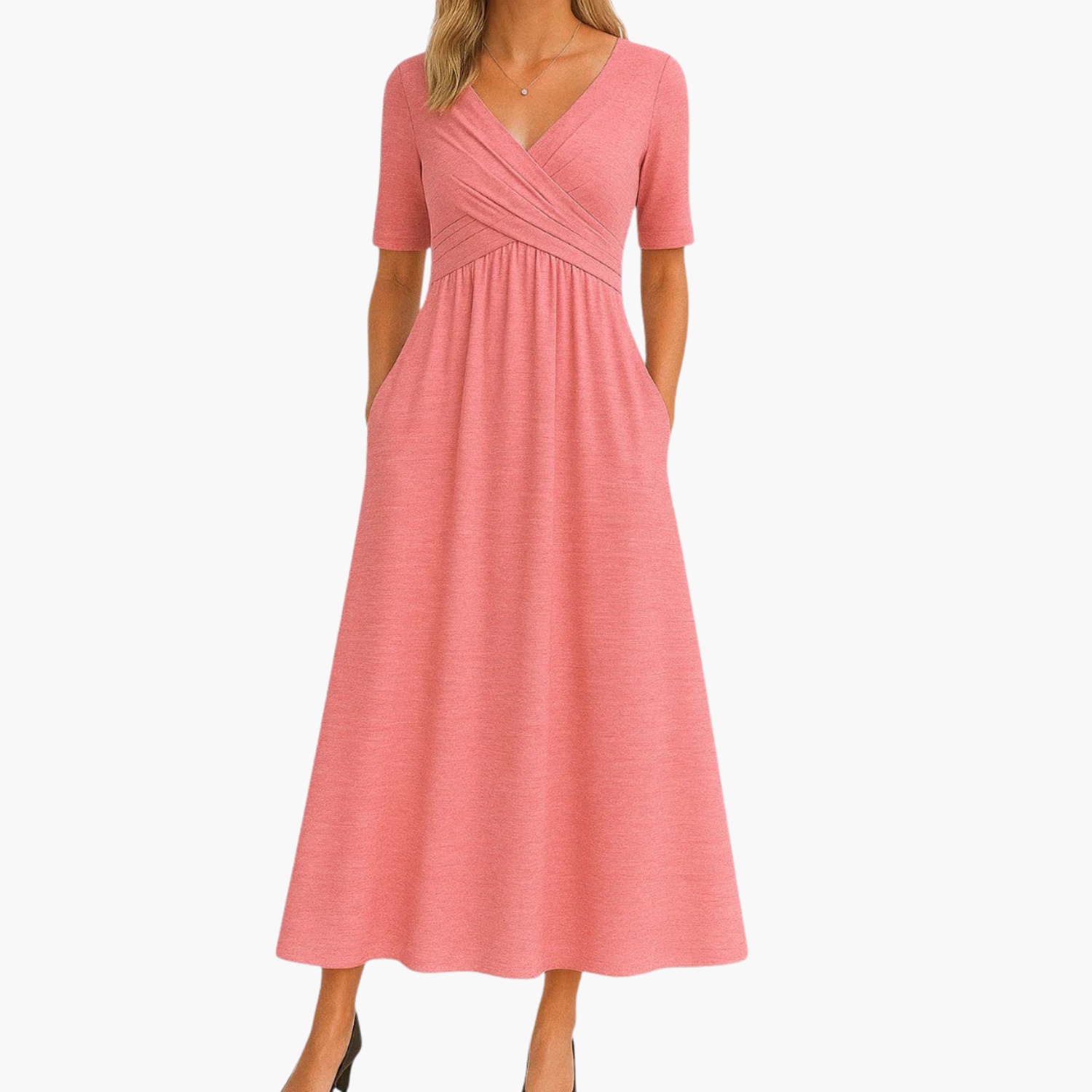 Women’s V-Neck Midi Dress Prescott Mode