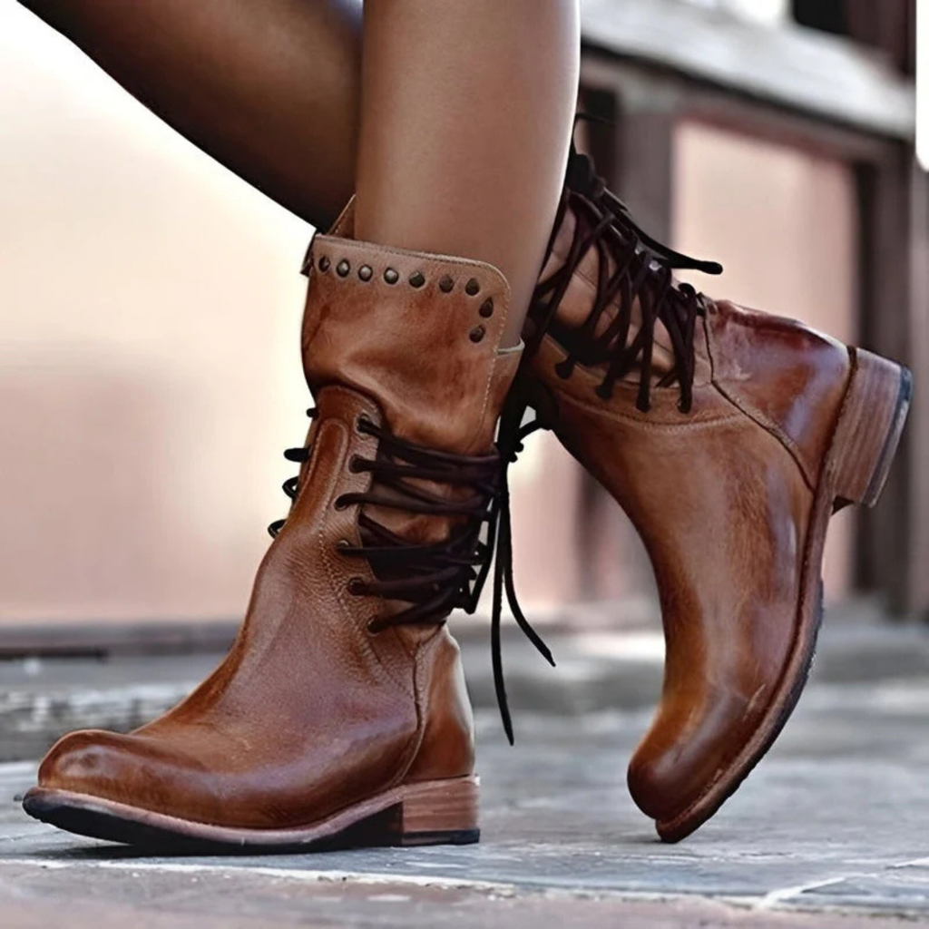 Women's Vintage Lace-Up Ankle Boots Prescott Mode