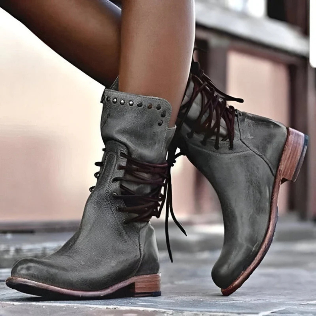 Women's Vintage Lace-Up Ankle Boots Prescott Mode