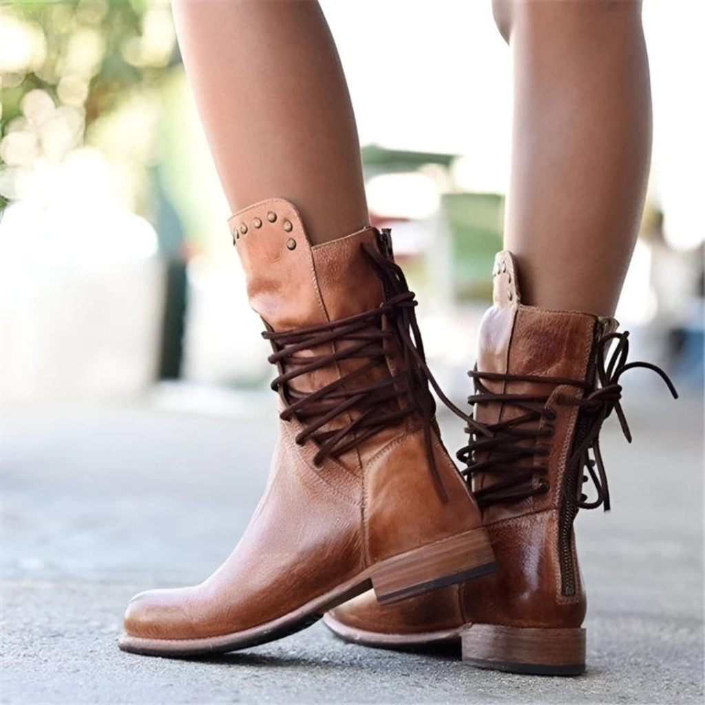 Women's Vintage Lace-Up Ankle Boots Prescott Mode