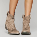 Women’s Vintage Suede Western Ankle Boots Prescott Mode
