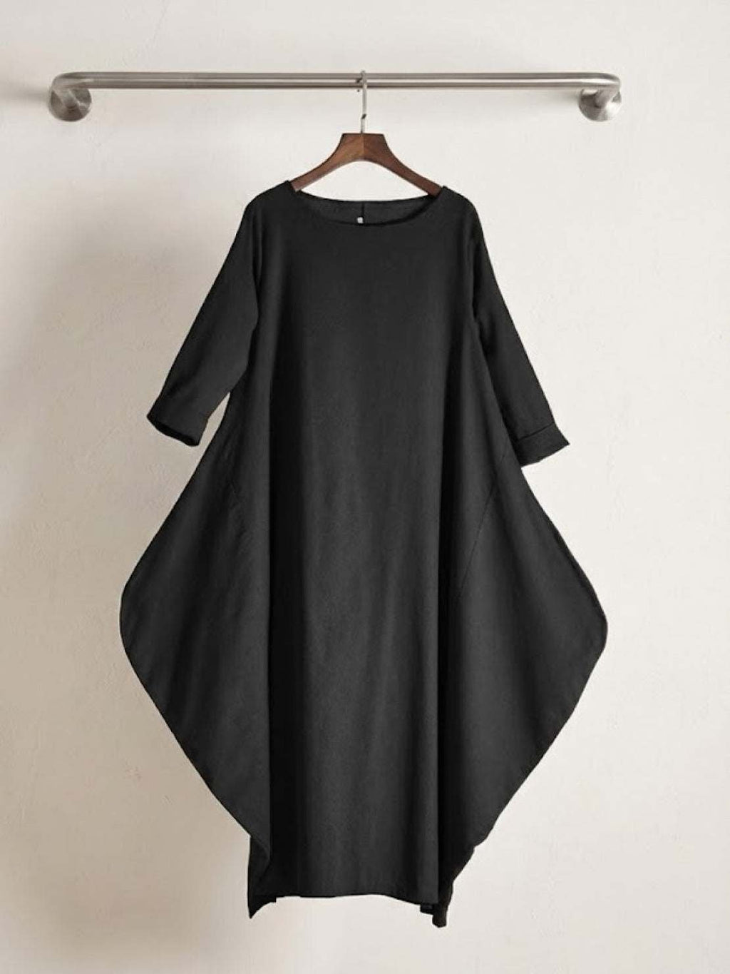 Boho Maxi Dress Oversized 3/4 Sleeve Batwing Floor Length