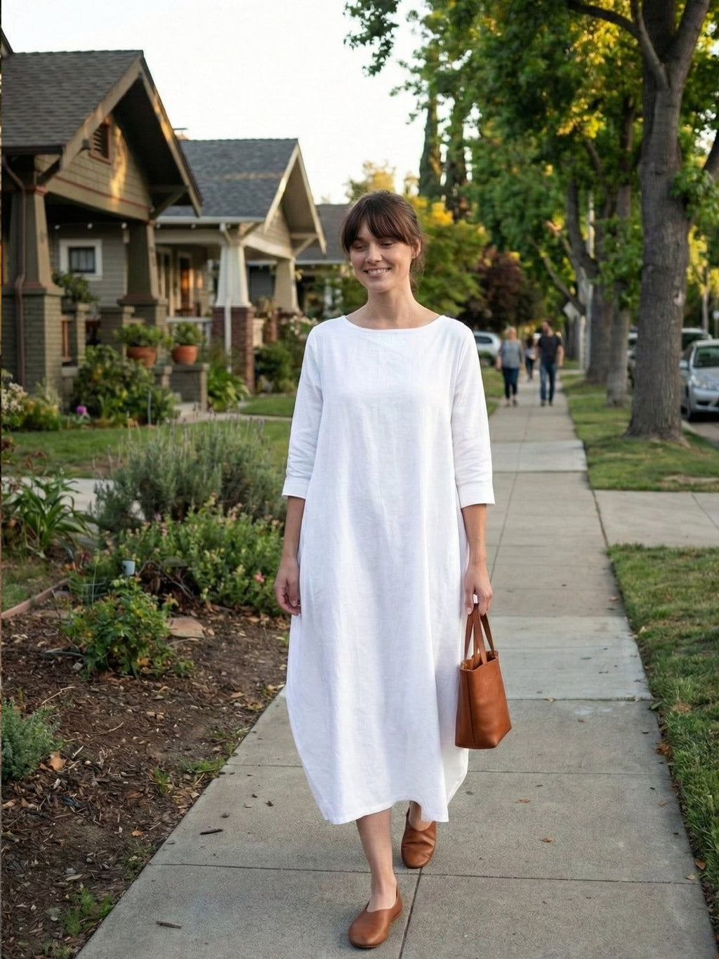 Boho Maxi Dress Oversized 3/4 Sleeve Batwing Floor Length