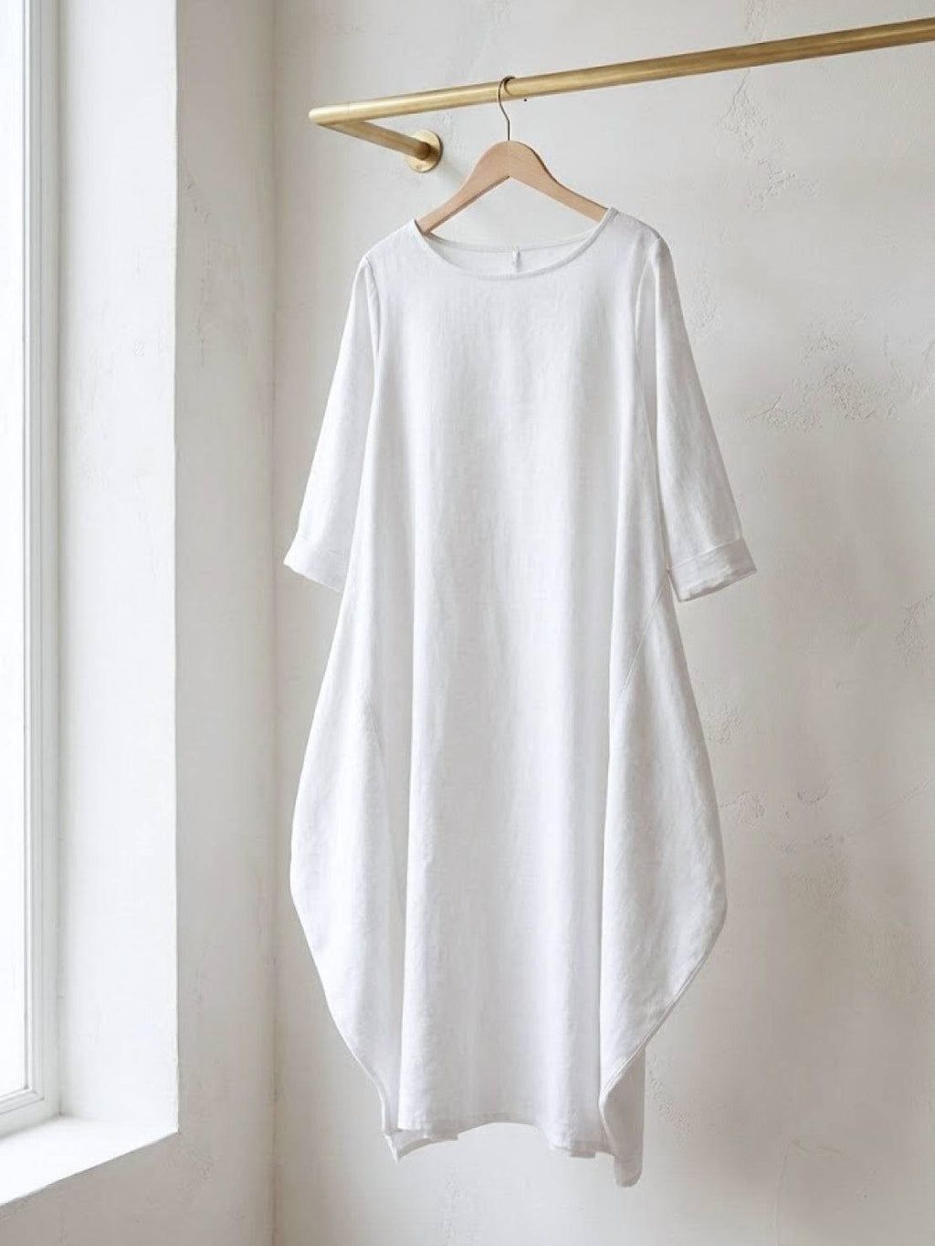 Boho Maxi Dress Oversized 3/4 Sleeve Batwing Floor Length