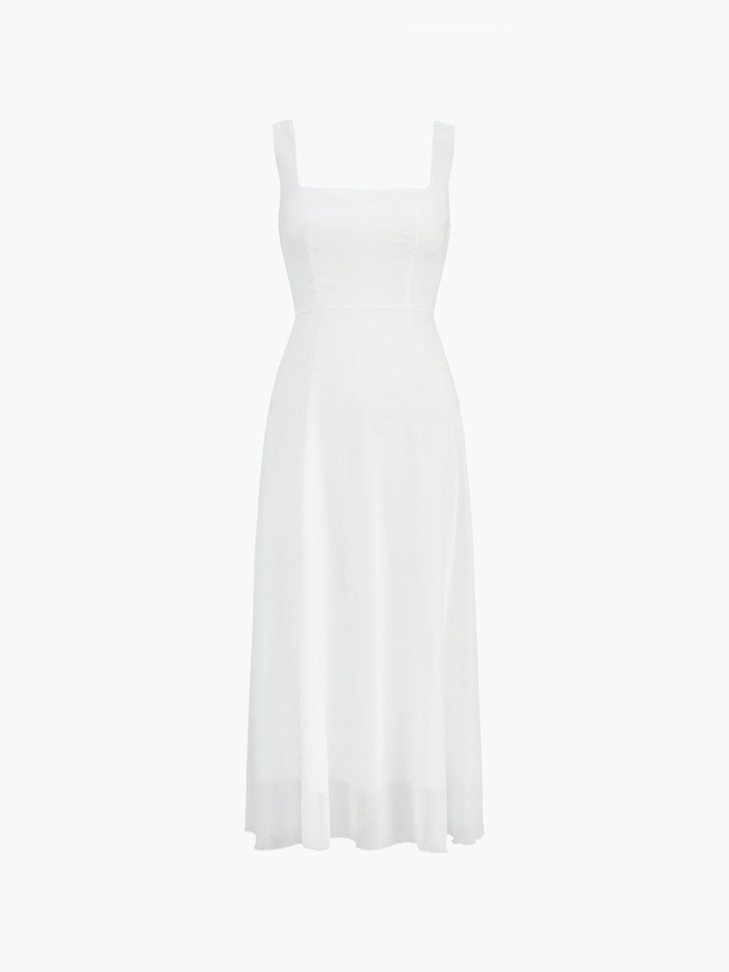 Boho Square Neck Midi Dress A-Line Summer Wedding