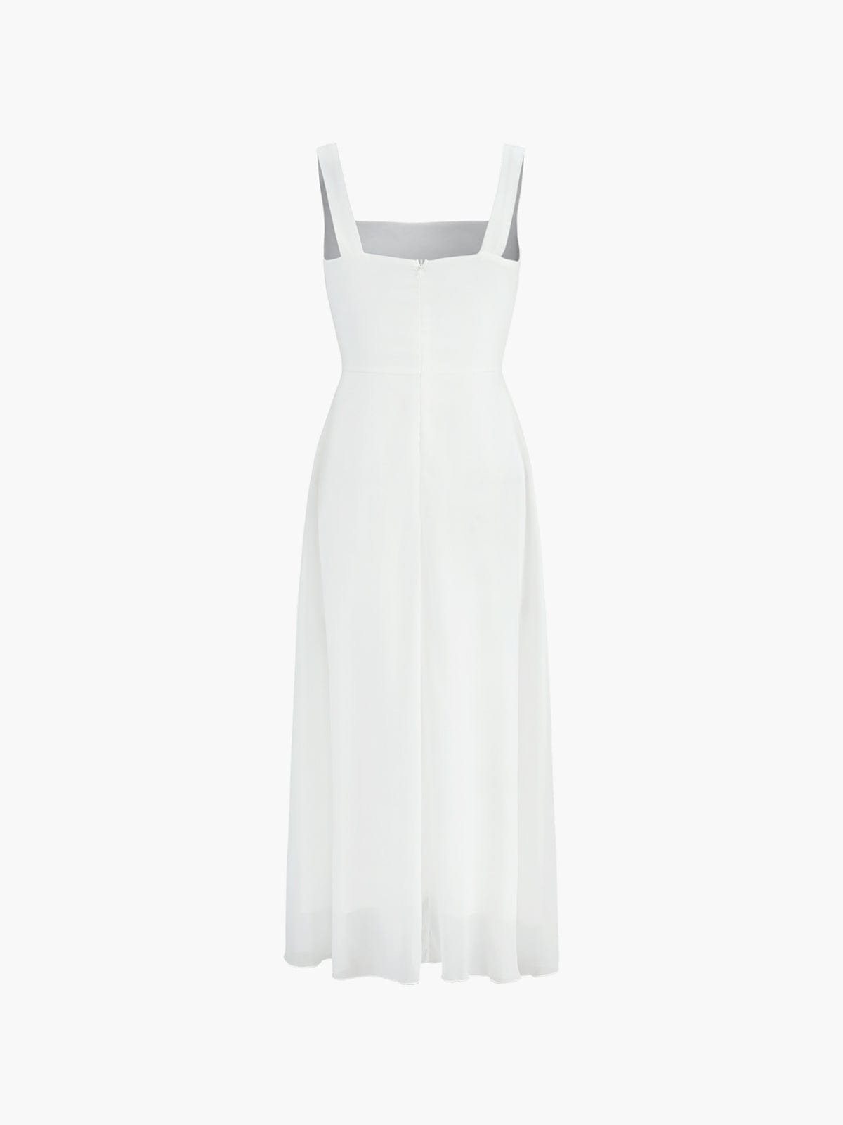 Boho Square Neck Midi Dress A-Line Summer Wedding