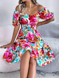 Casual Boho Gradient Dress Flowing Silhouette Lightweight - Pink