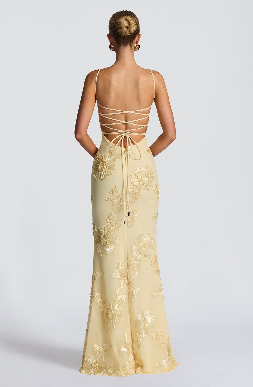 Floral Spaghetti Strap Maxi Dress Corset Bodice Wedding Guest