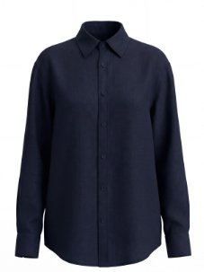 Emma | Women's Relaxed-Fit Linen Three-Quarter Sleeve Button-Up Shirt Prescott Mode