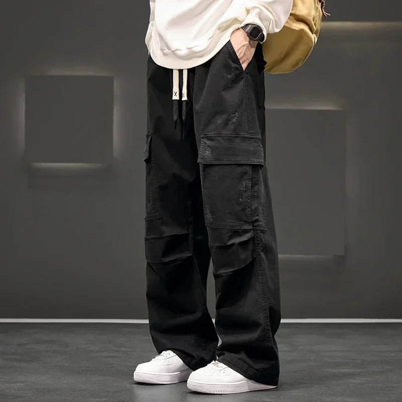 Men's Cargo Pants Multiple Pockets Straight Leg Utility