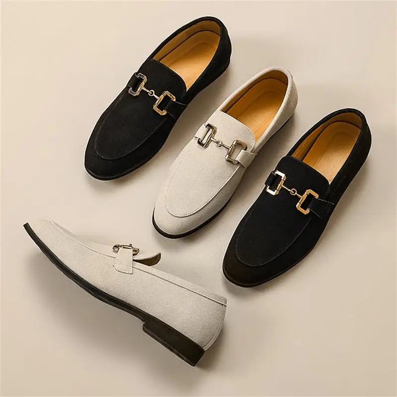 Men's Horsebit Loafers Slip-On Leather Dress Shoes