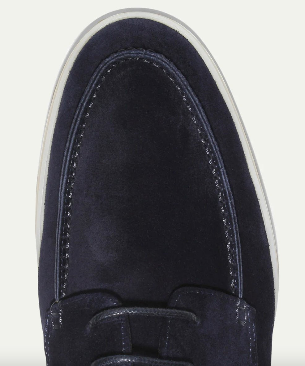 Men's Lace-Up Loafers Moc-Toe Suede Casual