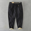 Men's Mid-Rise Tapered Chino Pants - Black