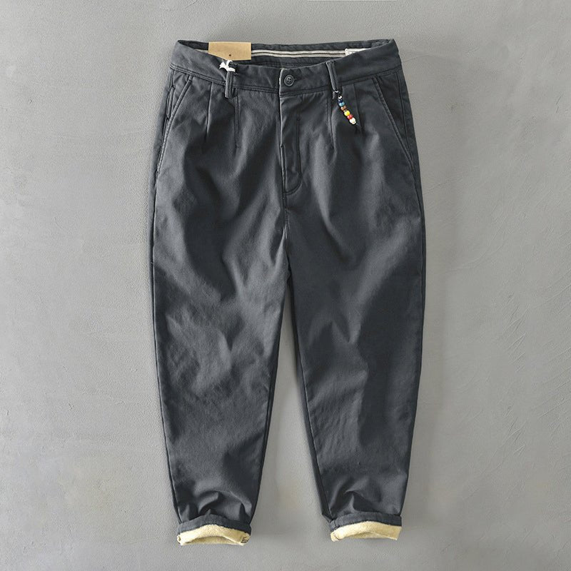 Men's Mid-Rise Tapered Chino Pants - Gray