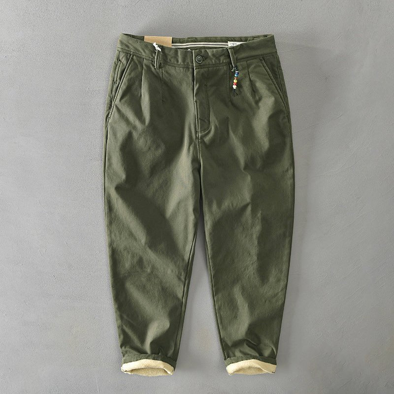 Men's Mid-Rise Tapered Chino Pants - Green
