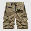 Men's Multi-Pocket Tactical Cargo Shorts - Khaki