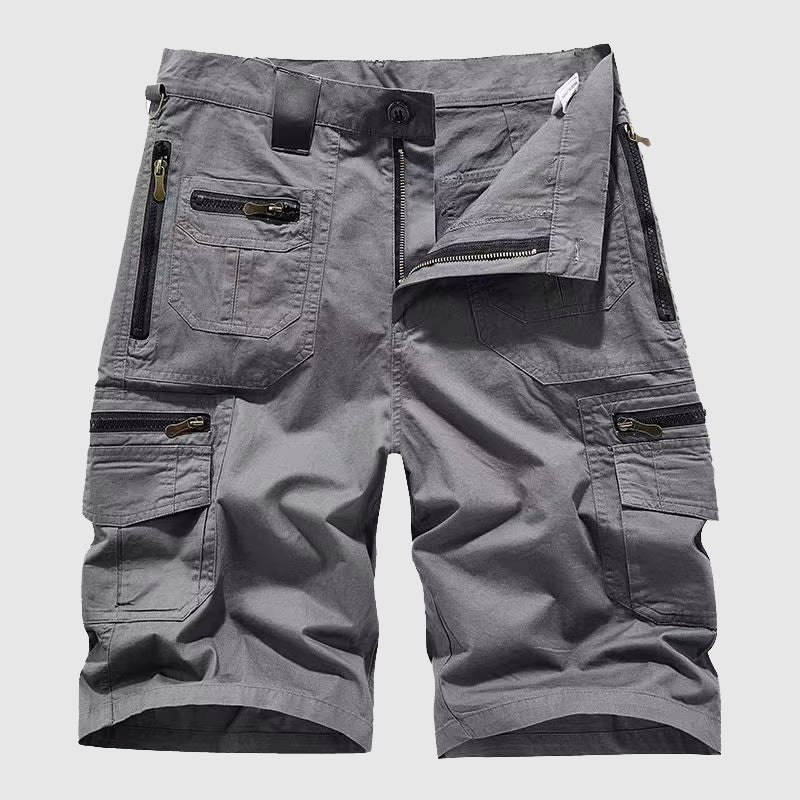 Men's Multi-Pocket Tactical Cargo Shorts - Gray