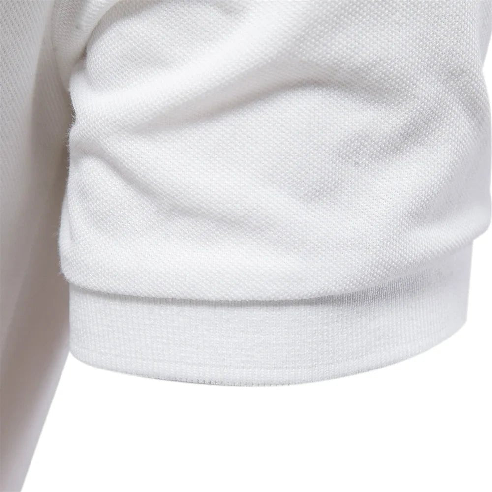 Men's Polo Shirt Short Sleeve Button Placket Embroidered