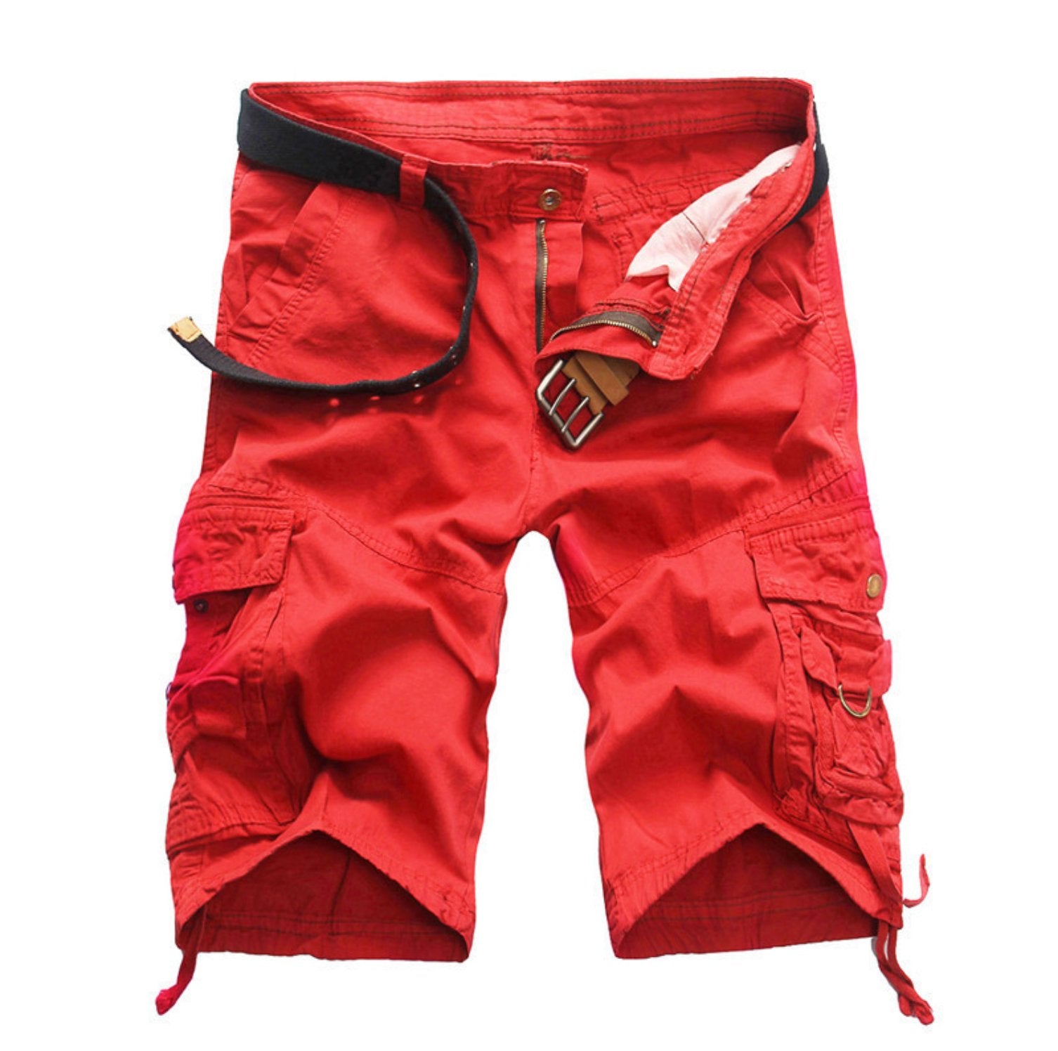 Men's Relaxed-Fit Camouflage Cargo Shorts - Orange