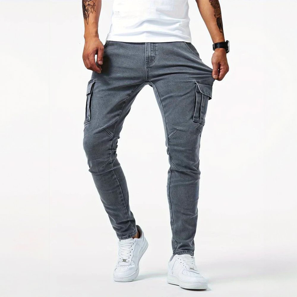 Men's Slim Fit Cargo Pants Side Pocket Casual