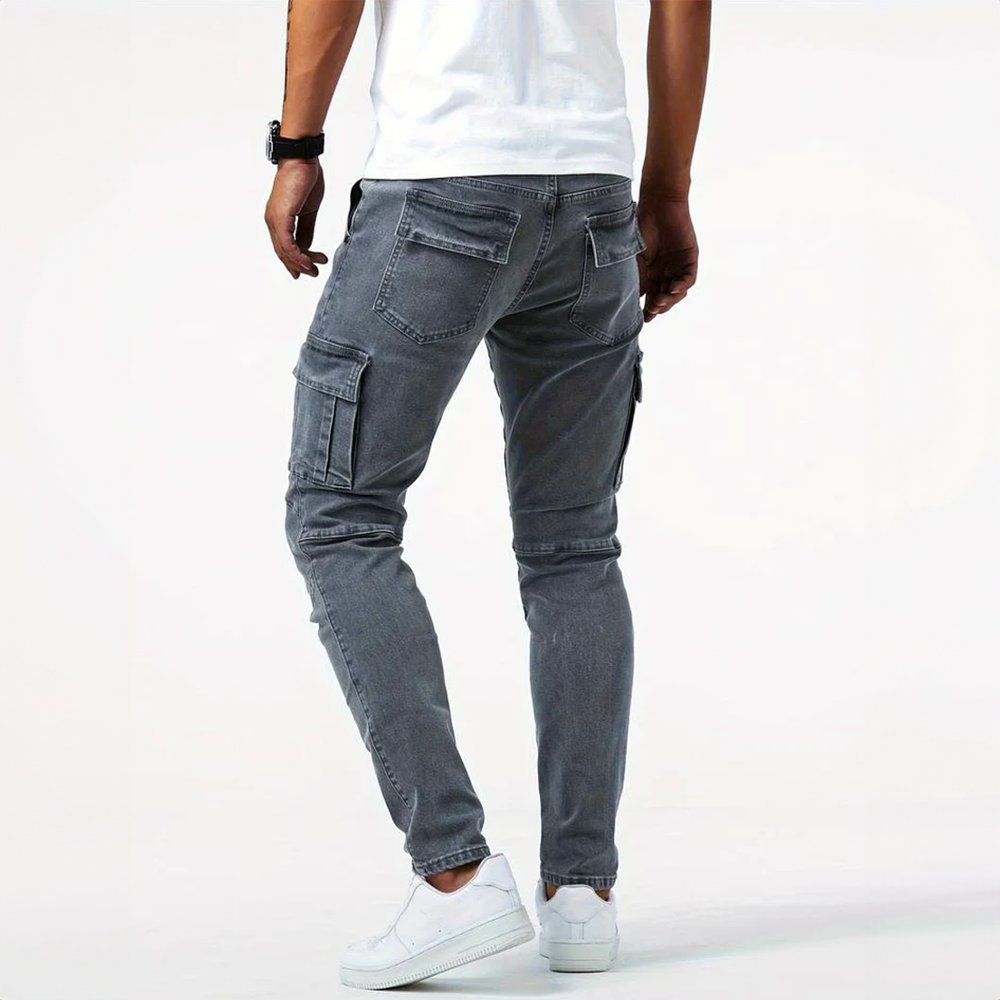 Men's Slim Fit Cargo Pants Side Pocket Casual