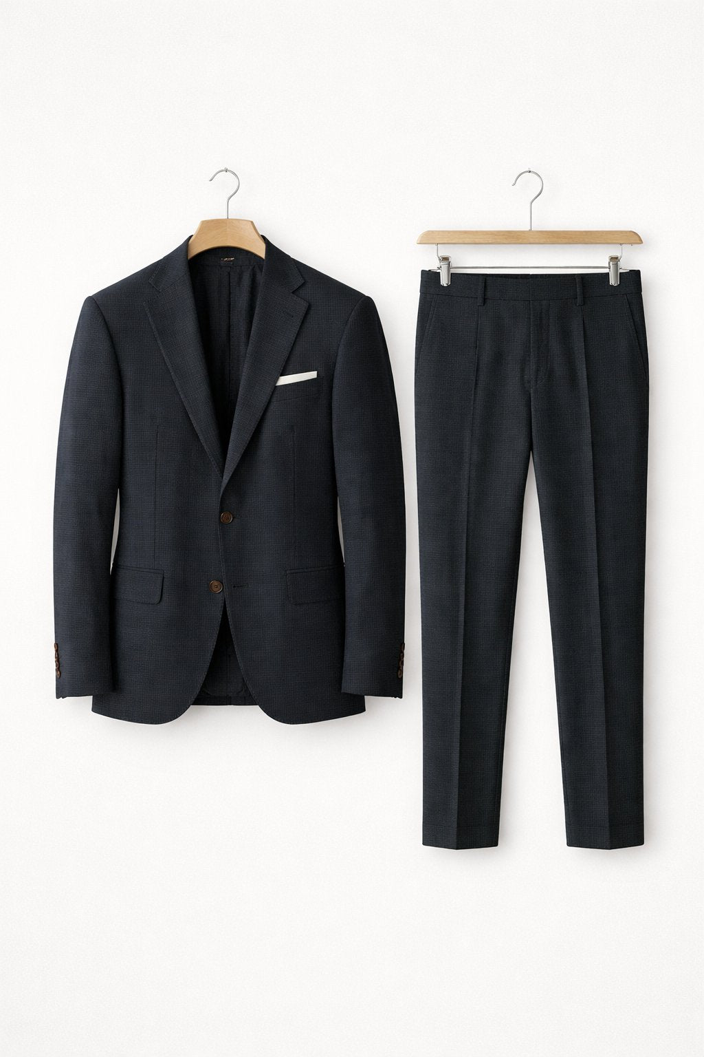Men's Slim-Fit Two-Piece Business Suit - Black