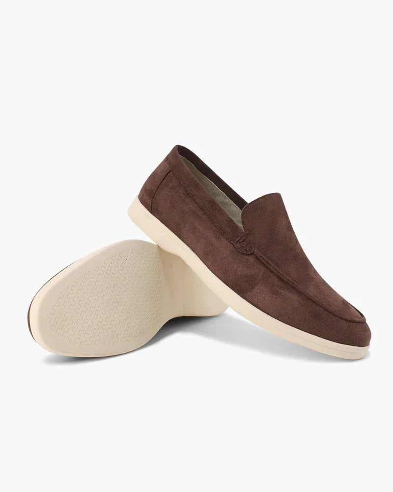 Men's Slip-On Loafers Rounded Toe Apron Stitching