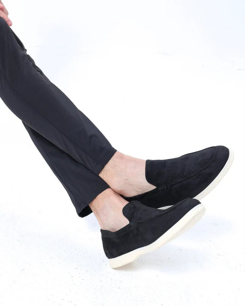 Men's Slip-On Loafers Rounded Toe Apron Stitching